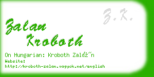 zalan kroboth business card